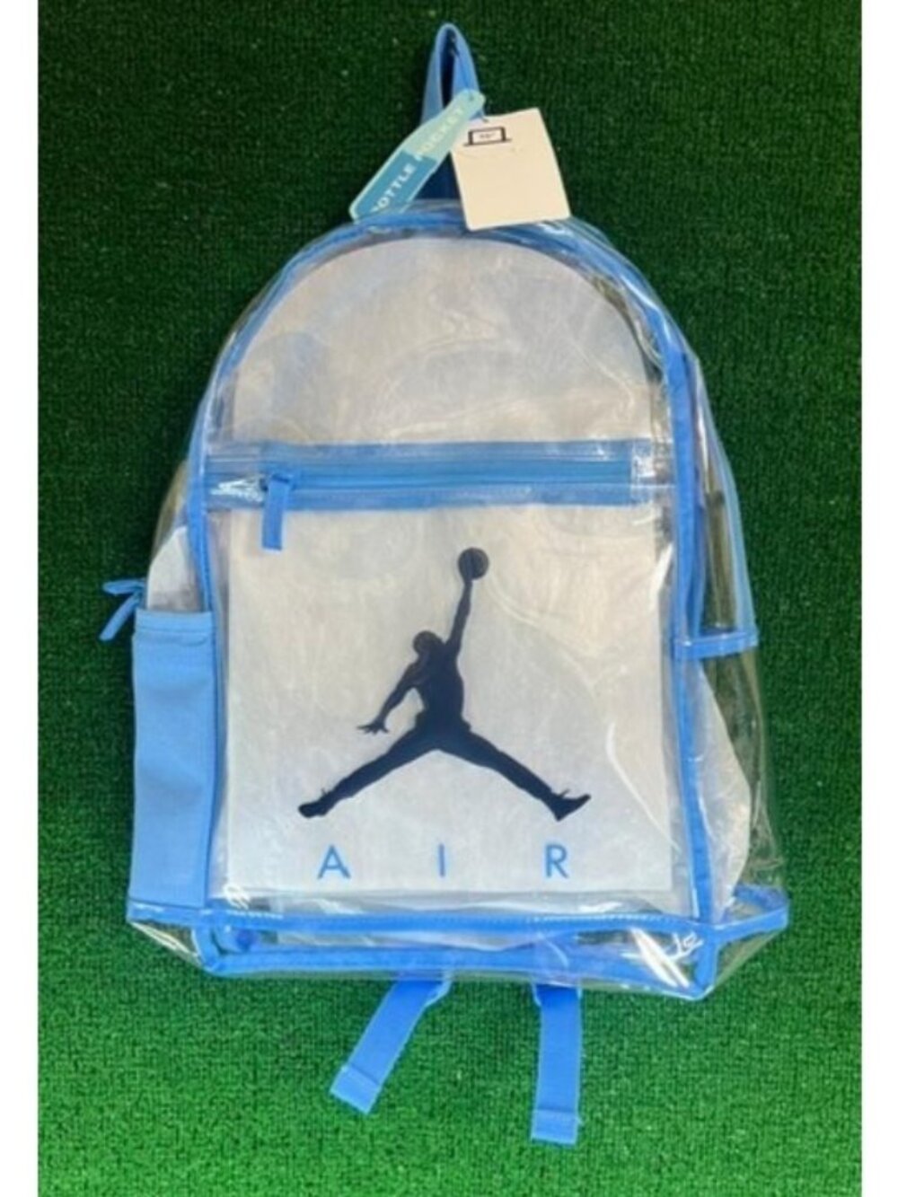 Air Jordan 15" Laptop UNC Blue Clear School Backpack Bag 9A0771-B9F Size L